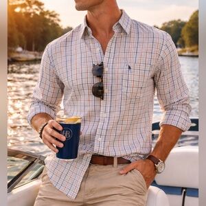 Local Boy Outfitters Plaid Button Down Shirt Mens M Southern Prep Classic